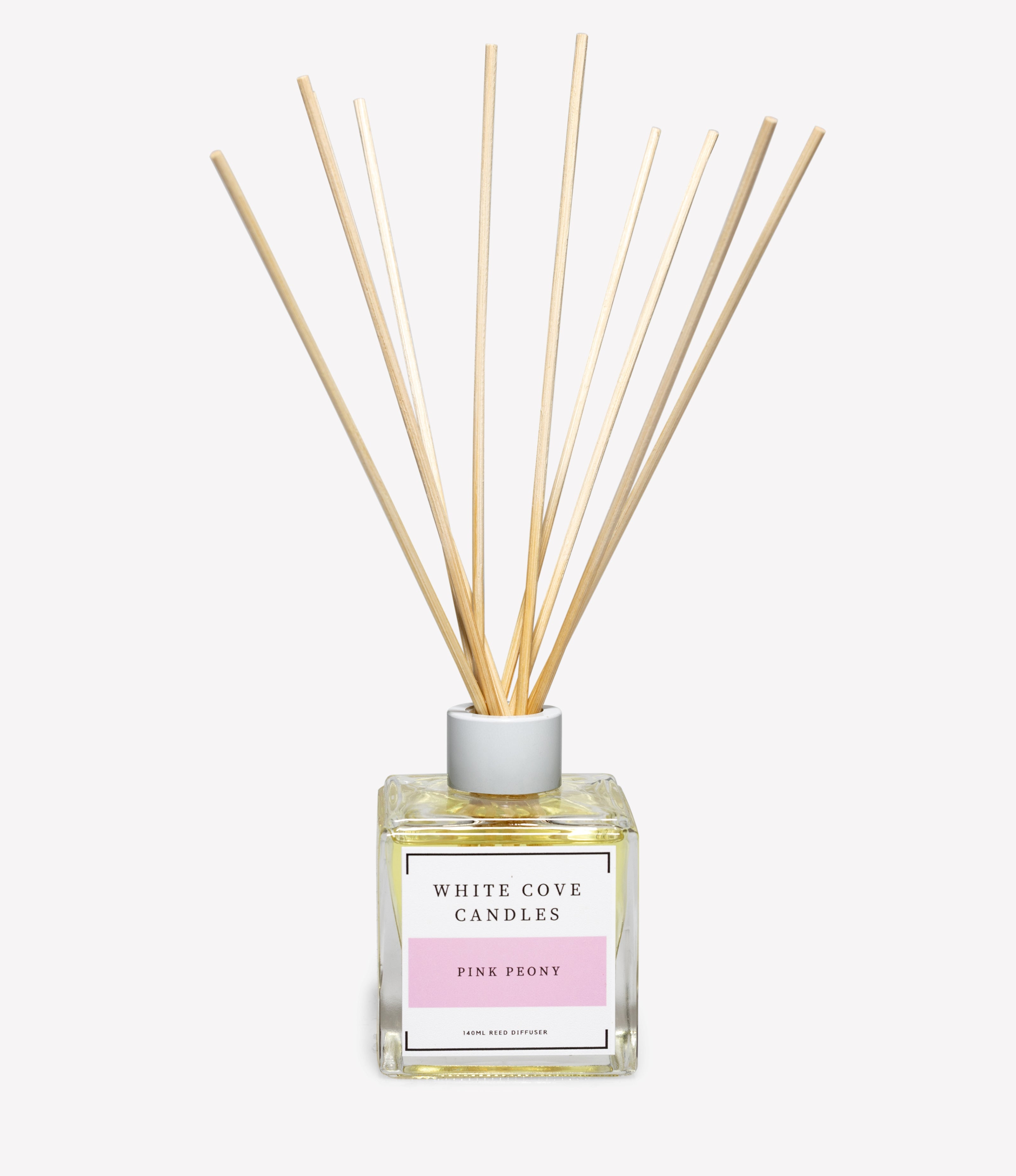 Pink Container Reed Diffuser Pink Peony Reed Diffuser – White Cove Candles